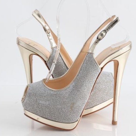 Giuseppe Zanotti Shoes - Giuseppe Zanotti Silver Slingback Pumps